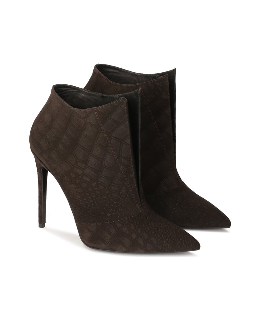 Kazar-Brown-embossed-suede-boots-tmavá-hnedá