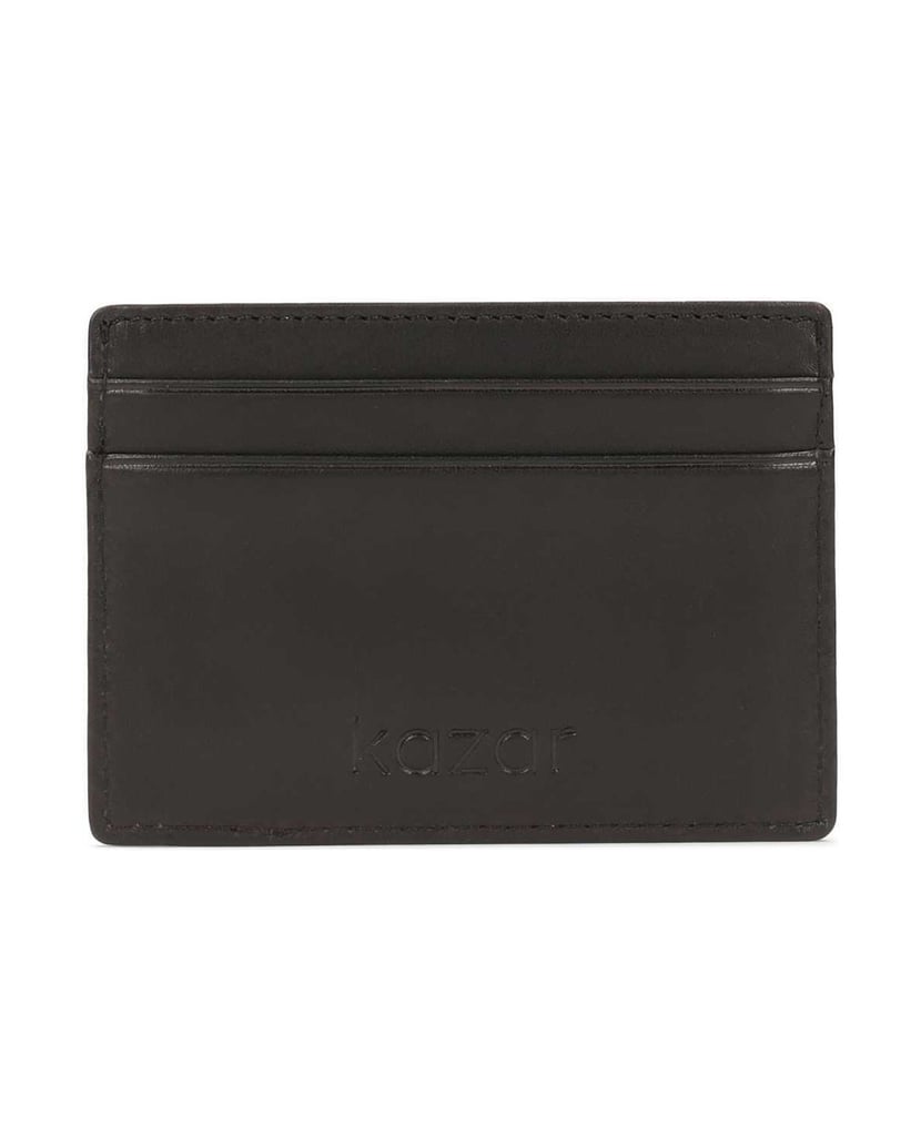 Kazar-Leather-black-card-case-with-red-accents-černá