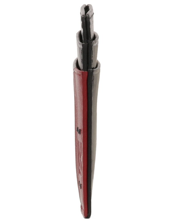 Kazar-Leather-black-card-case-with-red-accents-černá