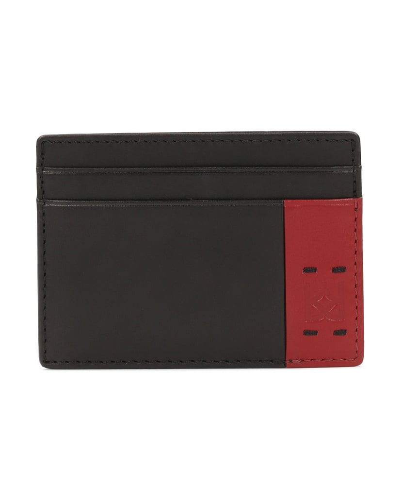 Kazar-Leather-black-card-case-with-red-accents-černá
