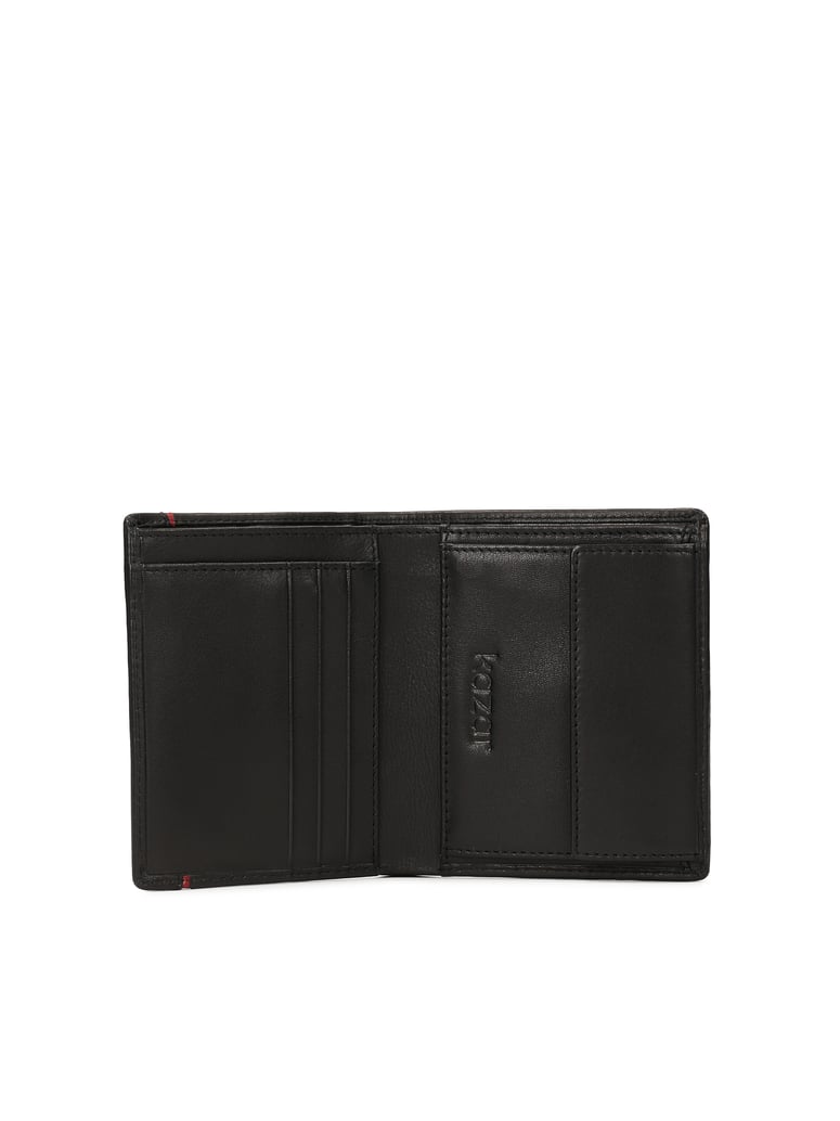 Kazar-Kleines-schwarzes-Portemonnaie-mit-rotem