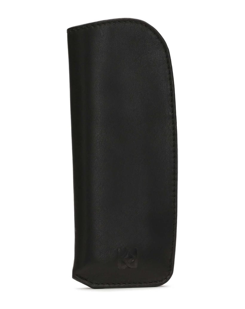 Kazar-Schwarzes-Lederetui-für-Brille-und-Stift-schwarz