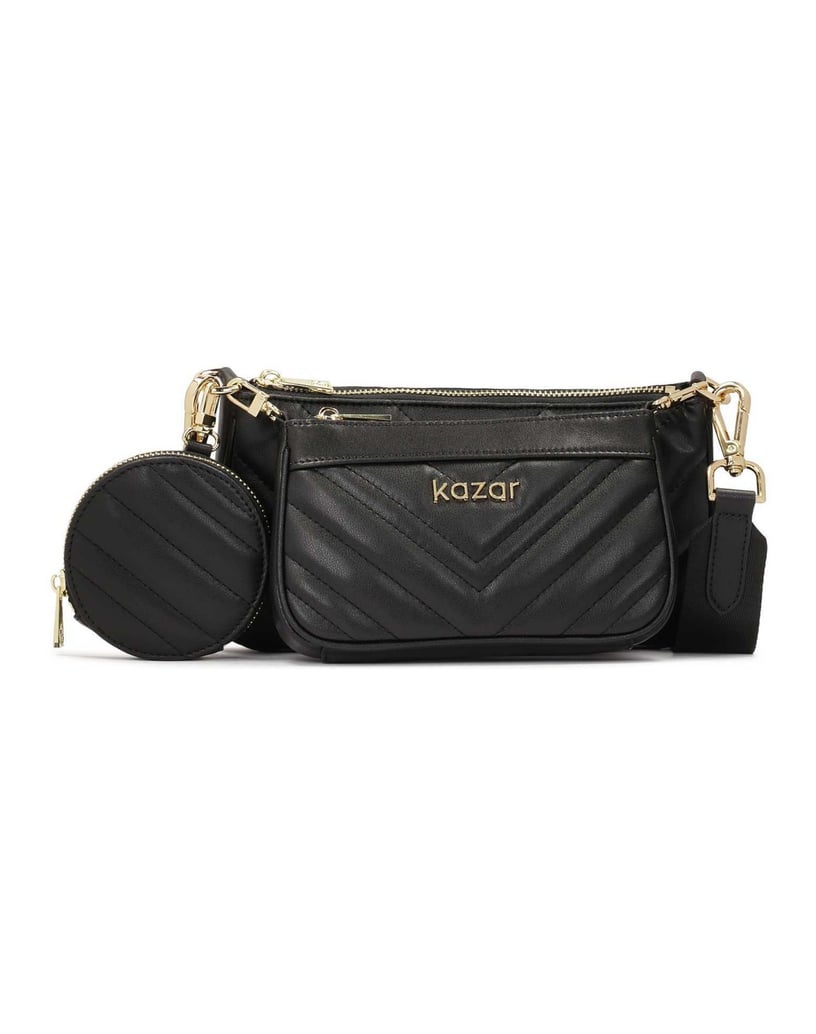 Kazar-3-in-1-Handtasche-an-einem-breiten-Rieme-schwarz