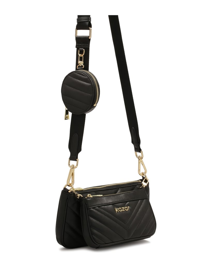 Kazar-3-in-1-Handtasche-an-einem-breiten-Rieme-schwarz