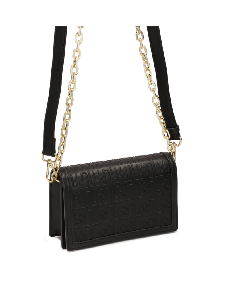 Kazar-Schwarze-Handtasche-mit-Monogramm,-Gürte-schwarz