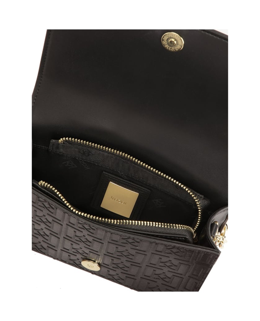 Kazar-Schwarze-Handtasche-mit-Monogramm,-Gürte-schwarz
