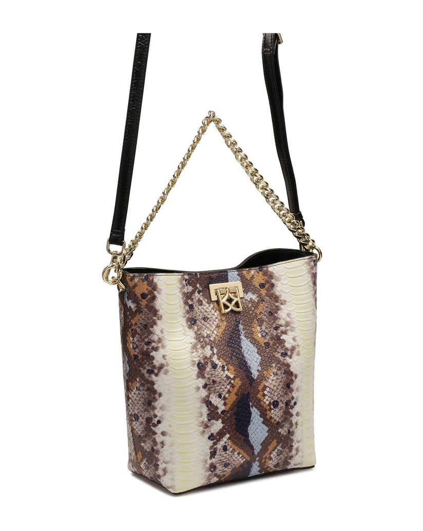 Kazar-Multicolored-patterned-chain-handbag-viacfarebný