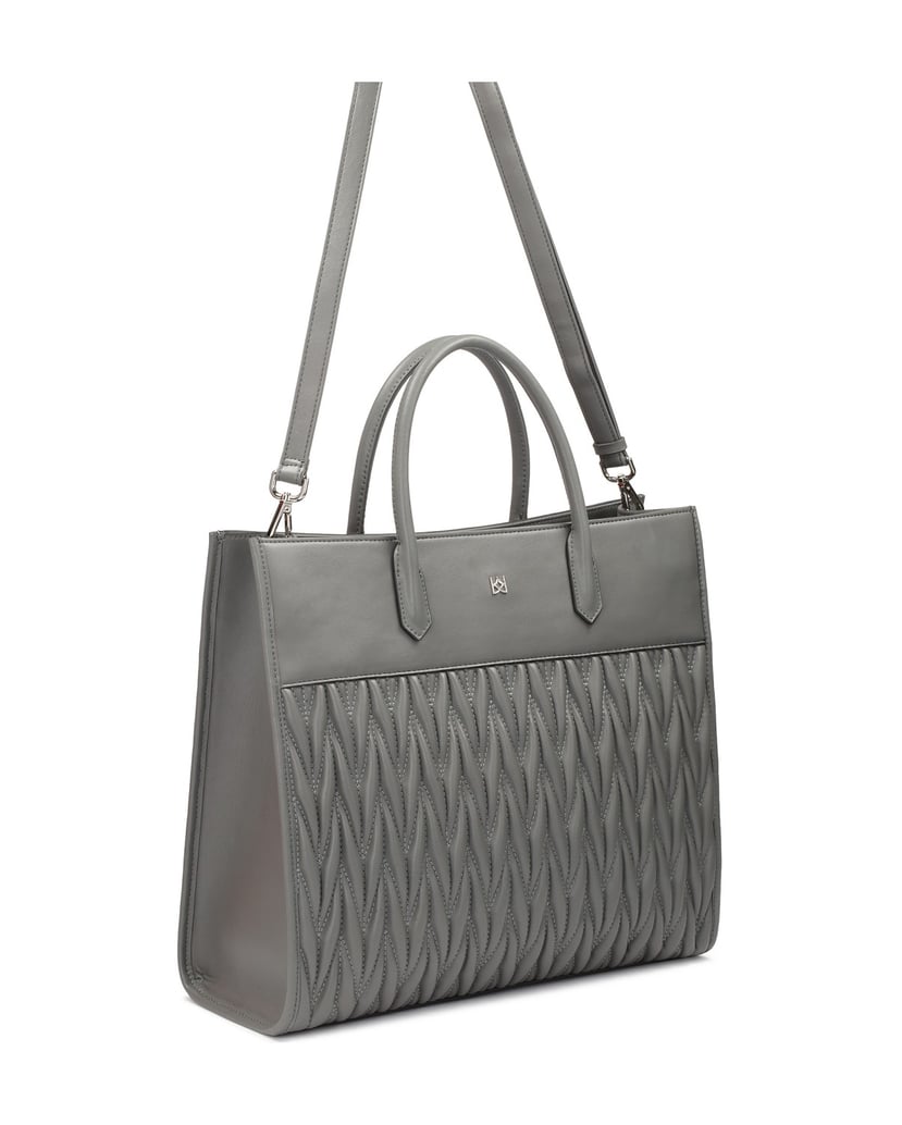 Kazar-Große-graue-Handtasche-mit-Griffen-und-g-grau