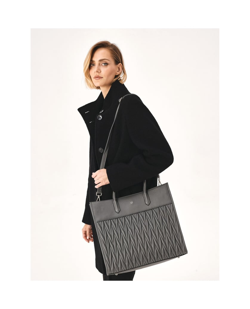 Kazar-Große-graue-Handtasche-mit-Griffen-und-g-grau