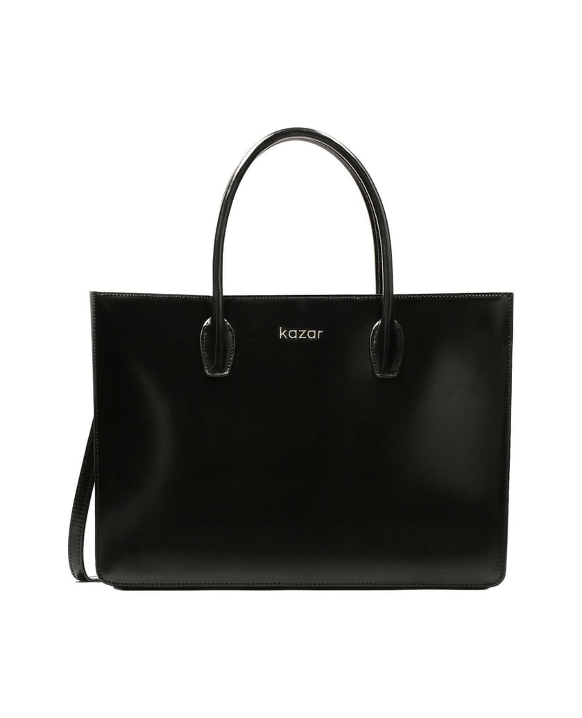 Kazar-Große-elegante-Handtasche-im-Minimalstil-schwarz