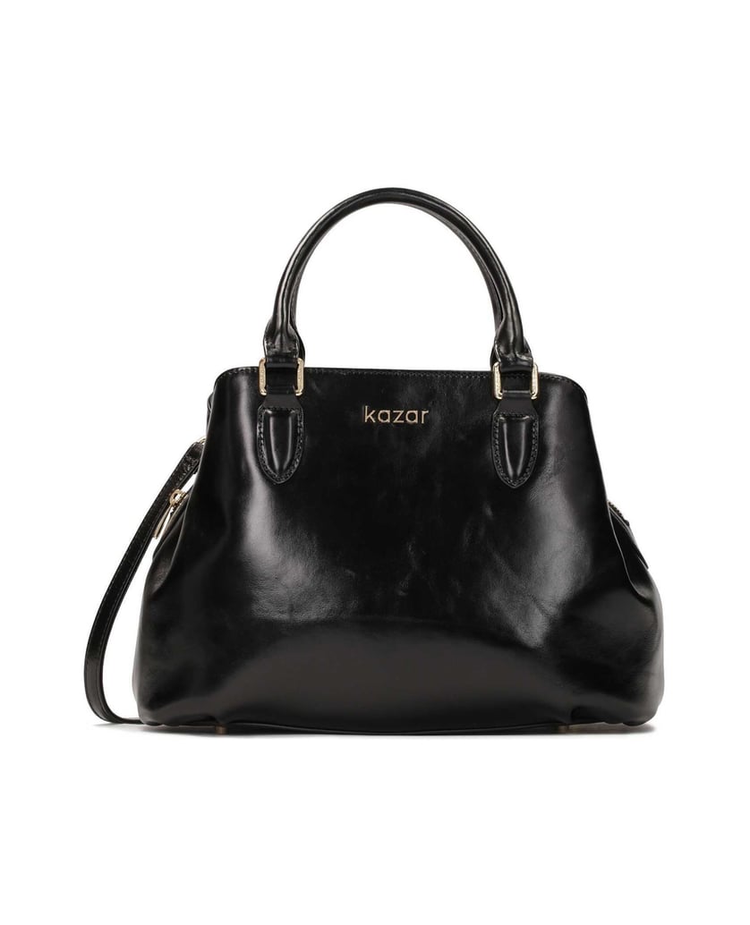 Kazar-Schwarze-lässige-Handtasche-für-Hand-und-Schulter-schwarz