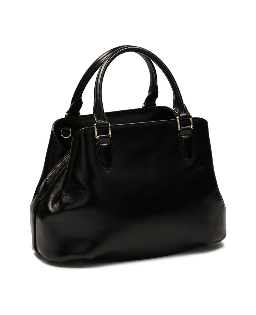 Kazar-Schwarze-lässige-Handtasche-für-Hand-und-Schulter-schwarz