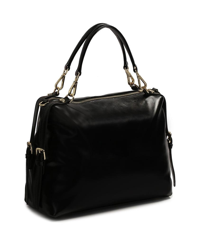 Kazar-Geräumige-schwarze-Lederhandtasche