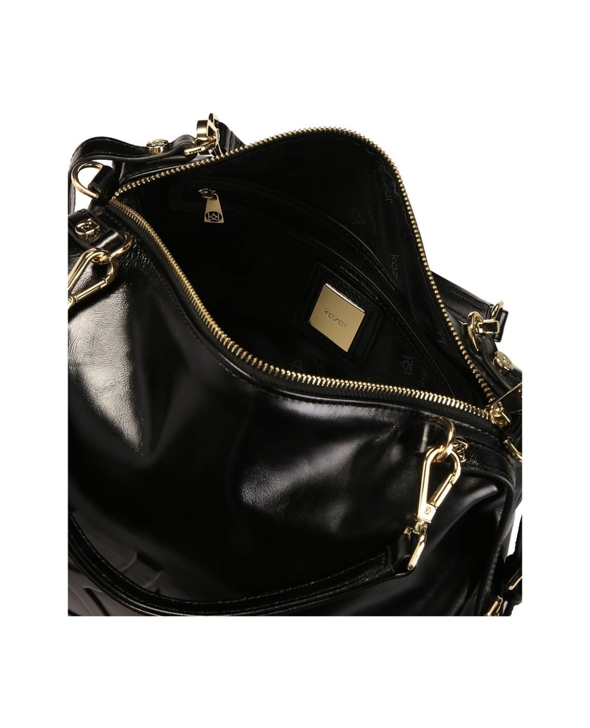 Kazar-Geräumige-schwarze-Lederhandtasche