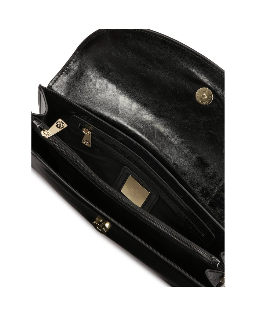 Kazar-Small-oblong-handbag-with-two-straps-černá