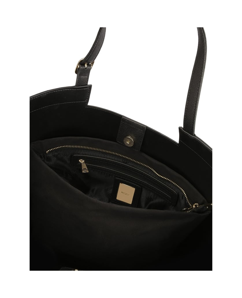 Kazar-Leather-trapeze-shoulder-bag-černá