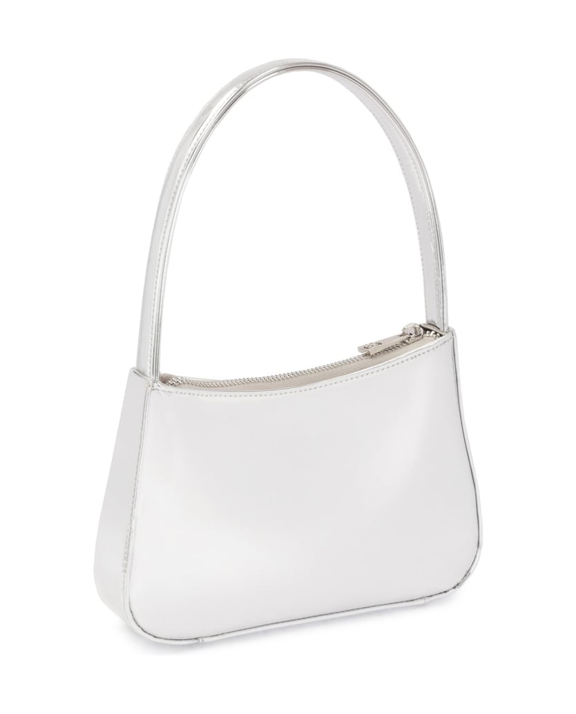 Kazar-Silver-leather-baguette-handbag-strieborná