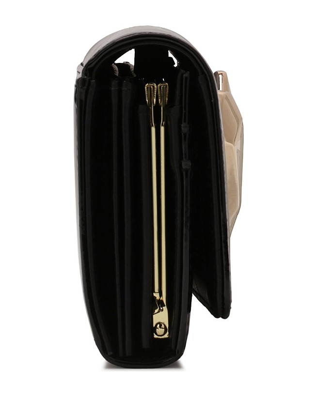 Kazar-Patent-black-wallet-with-jewelry-embellishment-černá