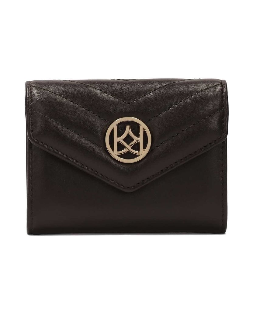 Kazar-Small-purse-with-large-monogram.-tmavě-hnědá