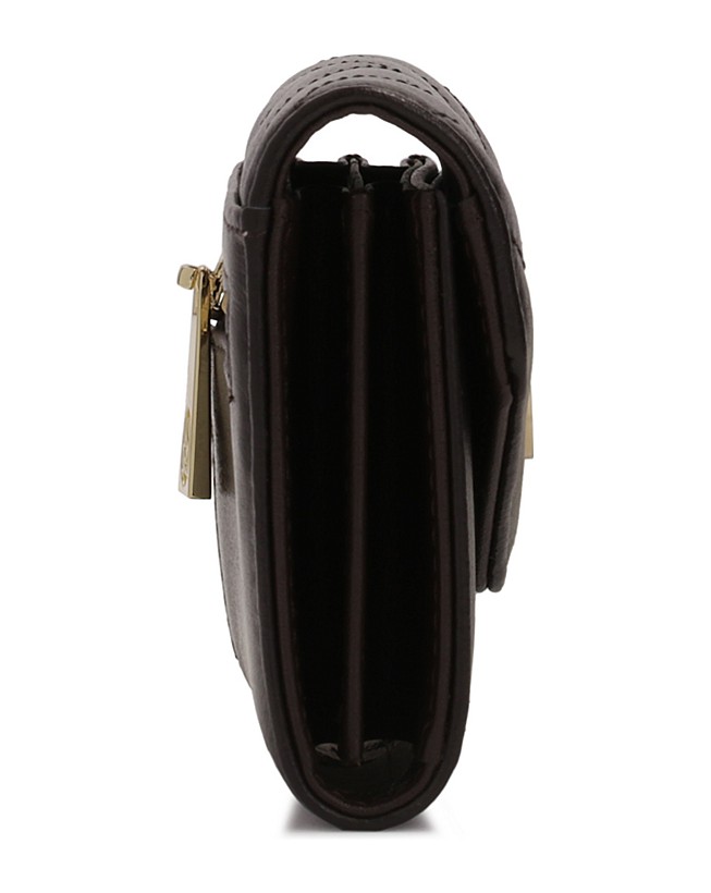 Kazar-Small-purse-with-large-monogram.-tmavě-hnědá