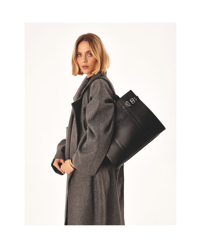 Kazar-Schwarze-Handtasche-mit-Schnallenriemen-schwarz