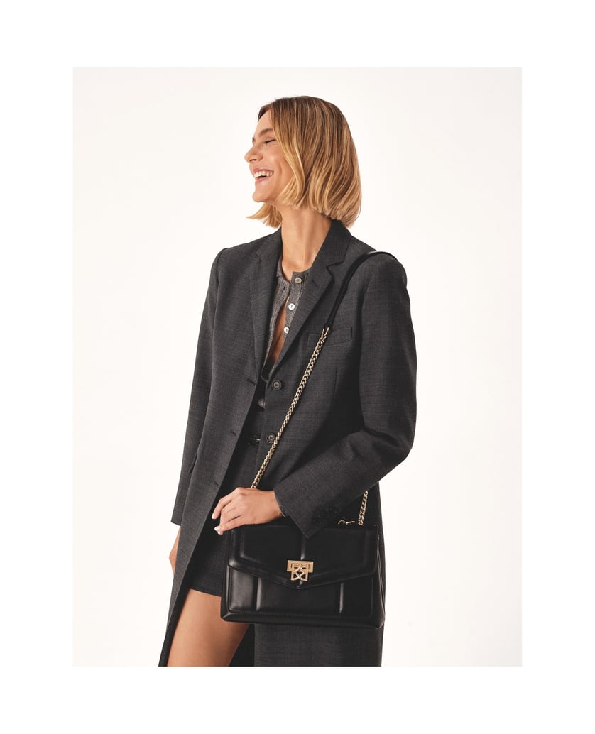 Kazar-Schwarze-Umhängetasche-mit-Schiebekette-schwarz