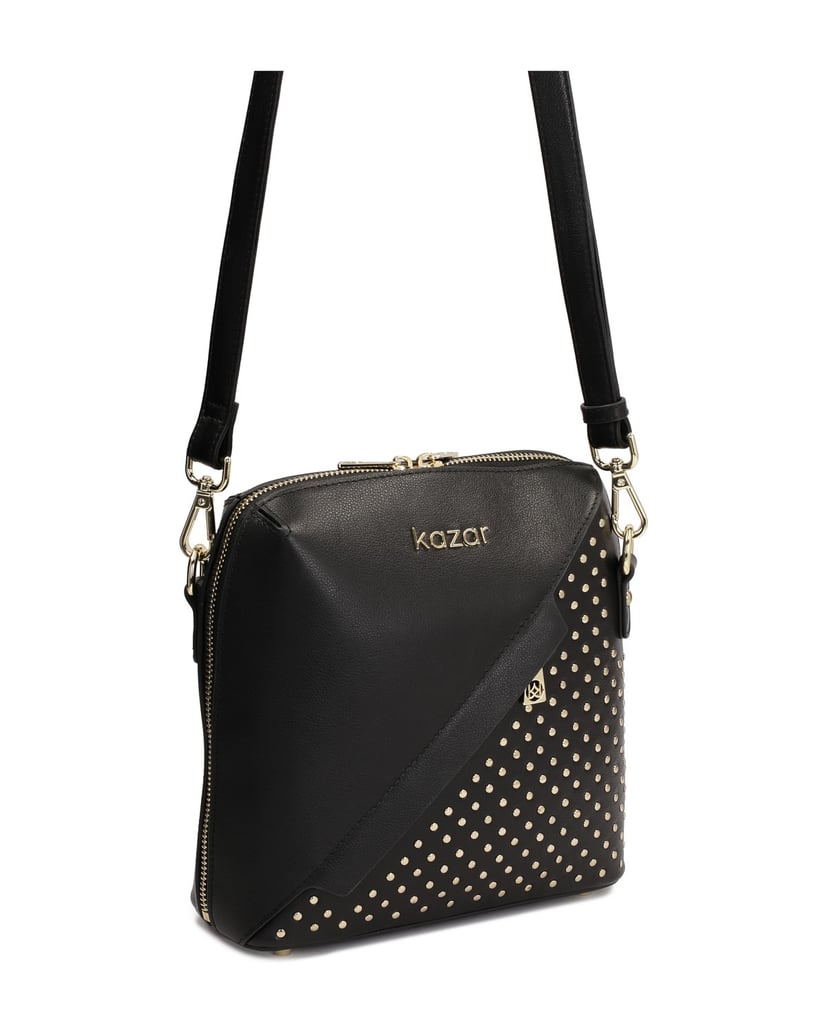 Kazar-Schwarze-Gürtelhandtasche-mit-kleinen-Ni