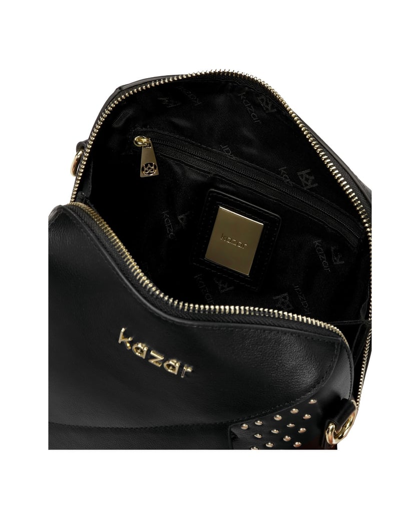 Kazar-Schwarze-Gürtelhandtasche-mit-kleinen-Ni