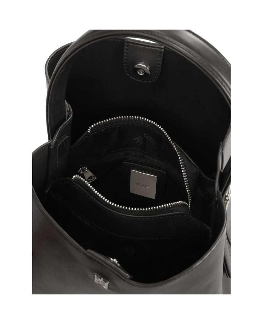 Kazar-Schwarze-Handtasche-mit-silbernen-Nieten-schwarz