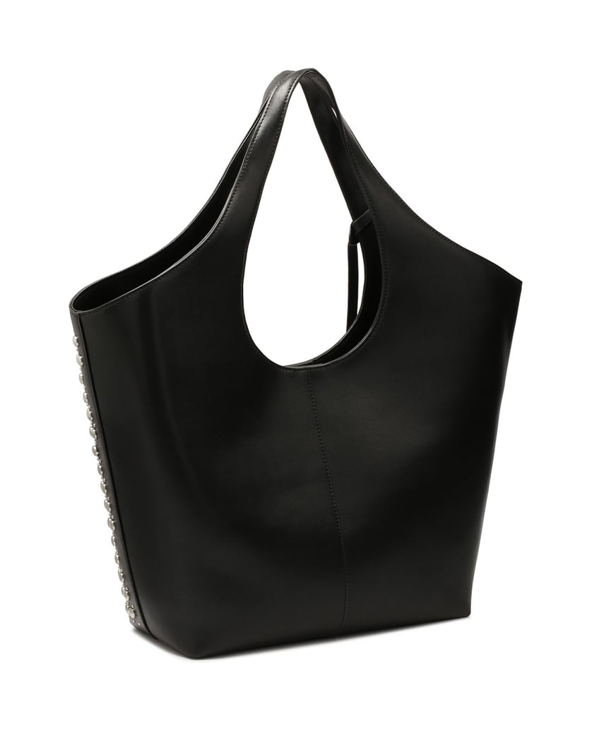 Kazar-Elegante-Umhängetasche-mit-silbernen-Str-schwarz