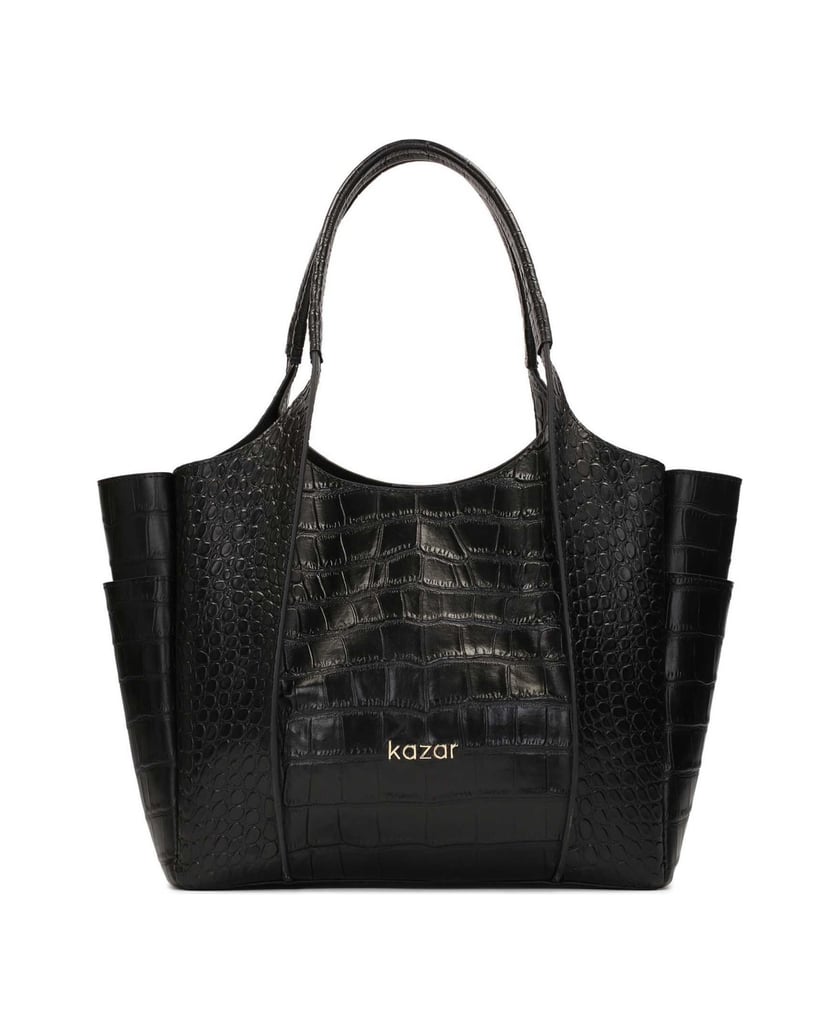 Kazar-Handbag-in-crocodile-leather-pattern-černá
