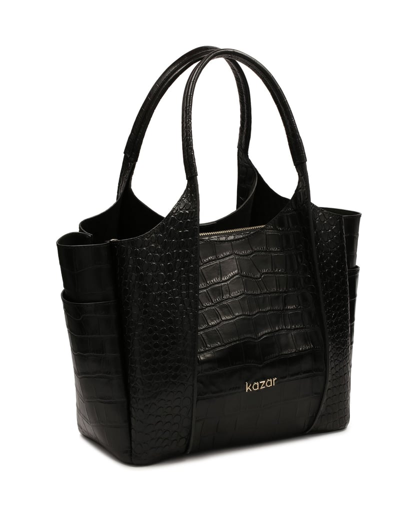 Kazar-Handbag-in-crocodile-leather-pattern-černá