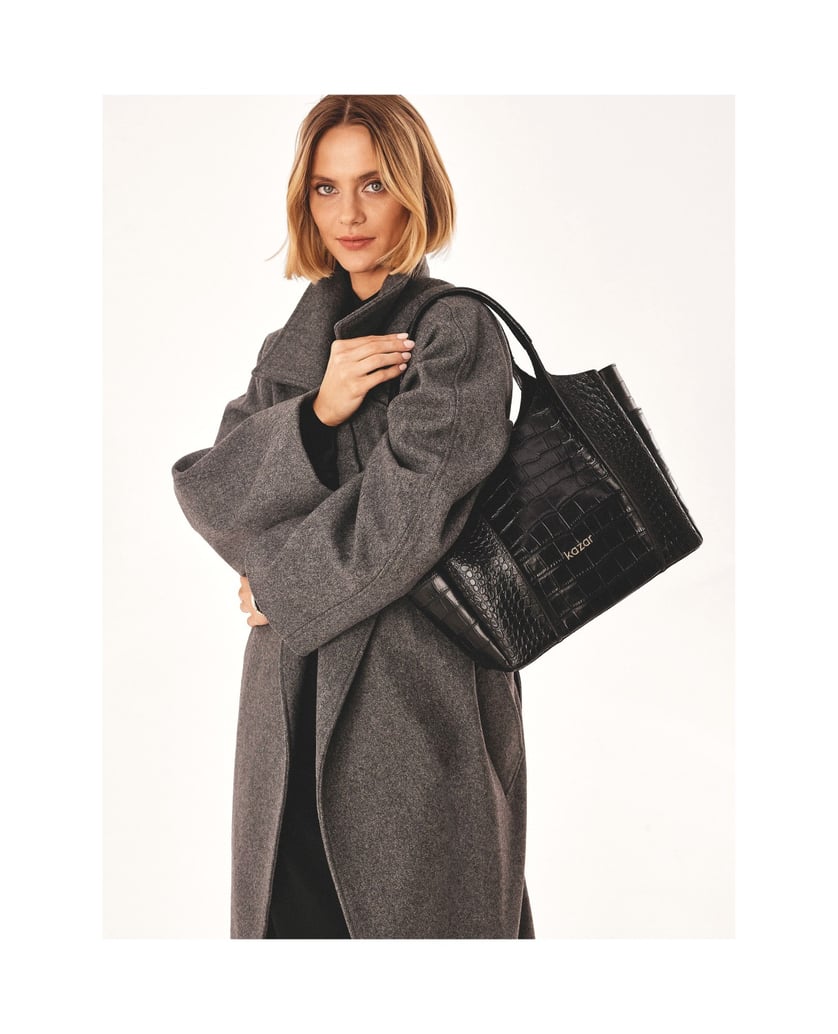 Kazar-Handbag-in-crocodile-leather-pattern-černá