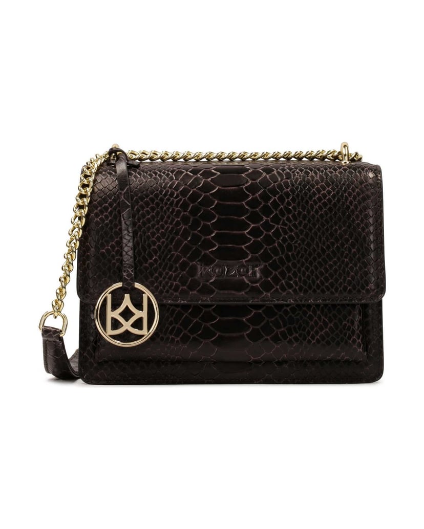 Kazar-Brown-embossed-leather-handbag-hnedá