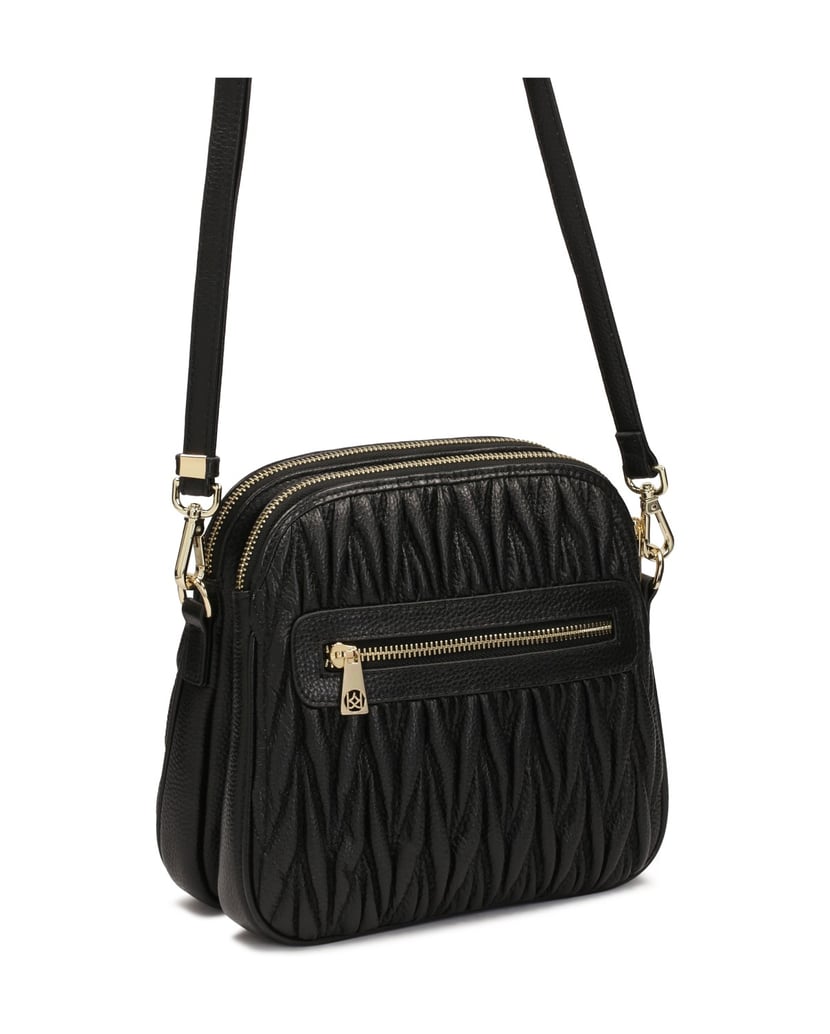 Kazar-Classic-leather-strap-postbag-černá