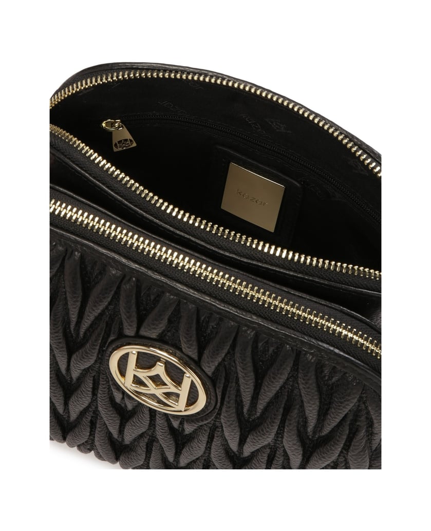 Kazar-Classic-leather-strap-postbag-černá