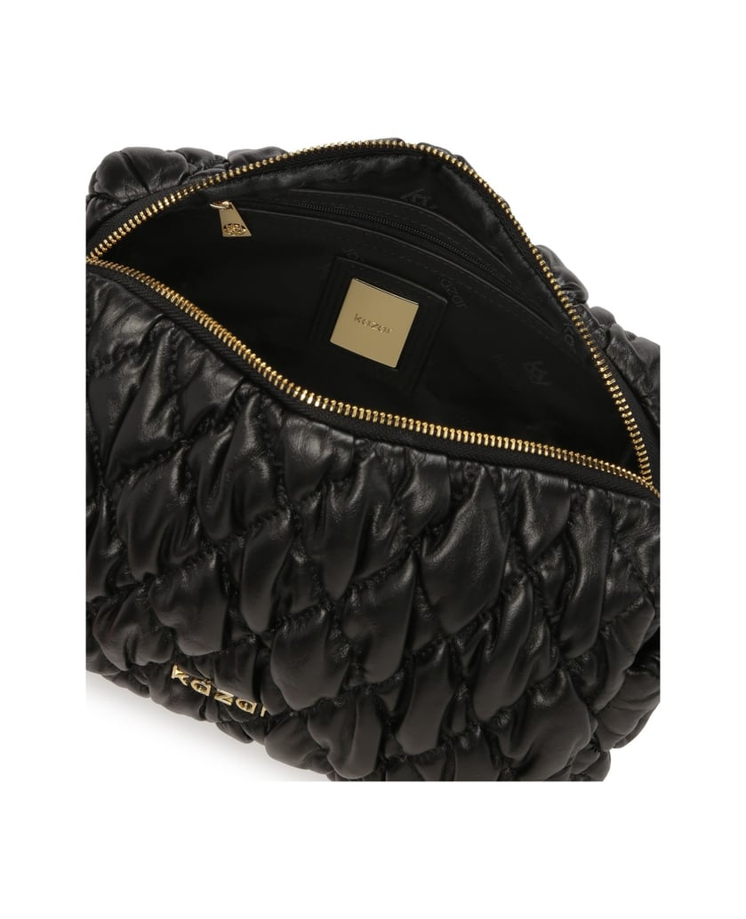 Kazar-Schwarze-Kosmetiktasche-aus-Leder-mit-St-schwarz