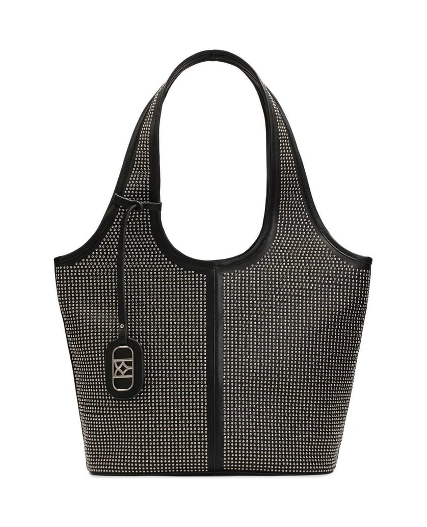 Kazar-Hobo-bag-decorated-with-small-metal-rivets-černá