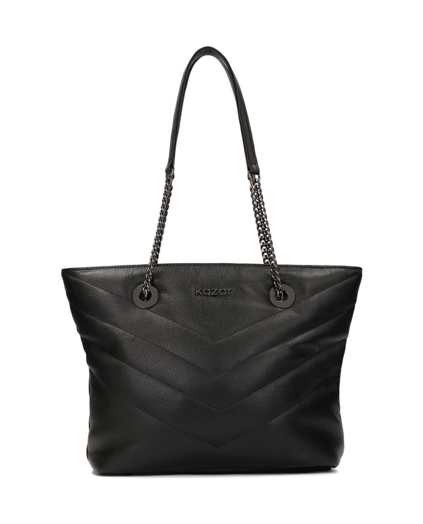 Kazar-Geräumige-Umhängetasche-mit-Beschlägen-a-schwarz