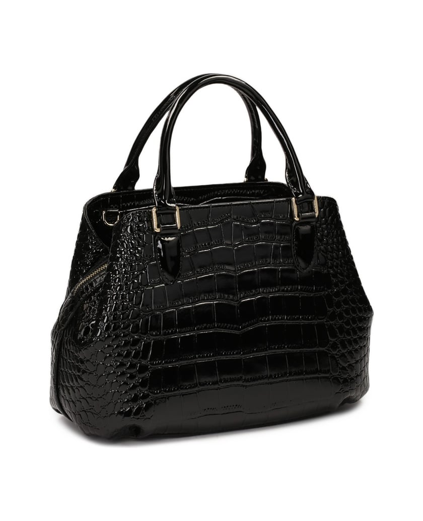 Kazar-Elegant-rigid-handbag-with-handles-čierna