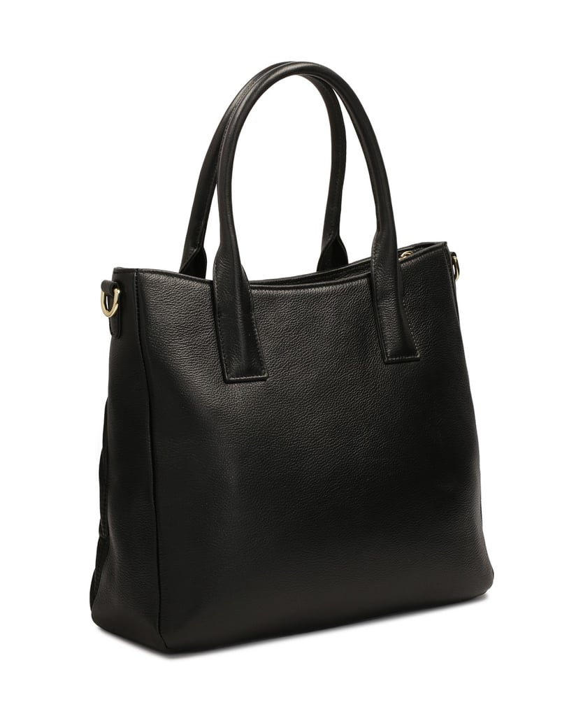 Kazar-Quilted-handbag-with-hand-grips-and-key-ring-černá