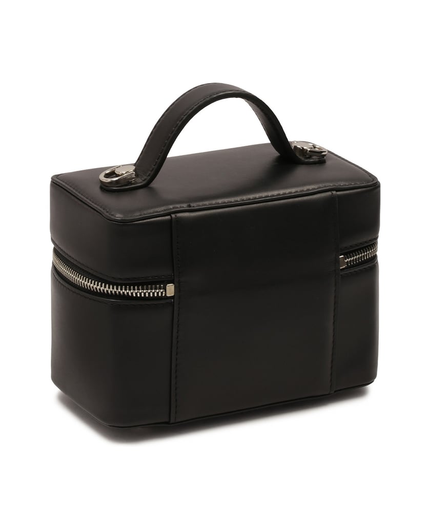 Kazar-Kleine-Kosmetiktasche-aus-Leder-mit-Riem-schwarz