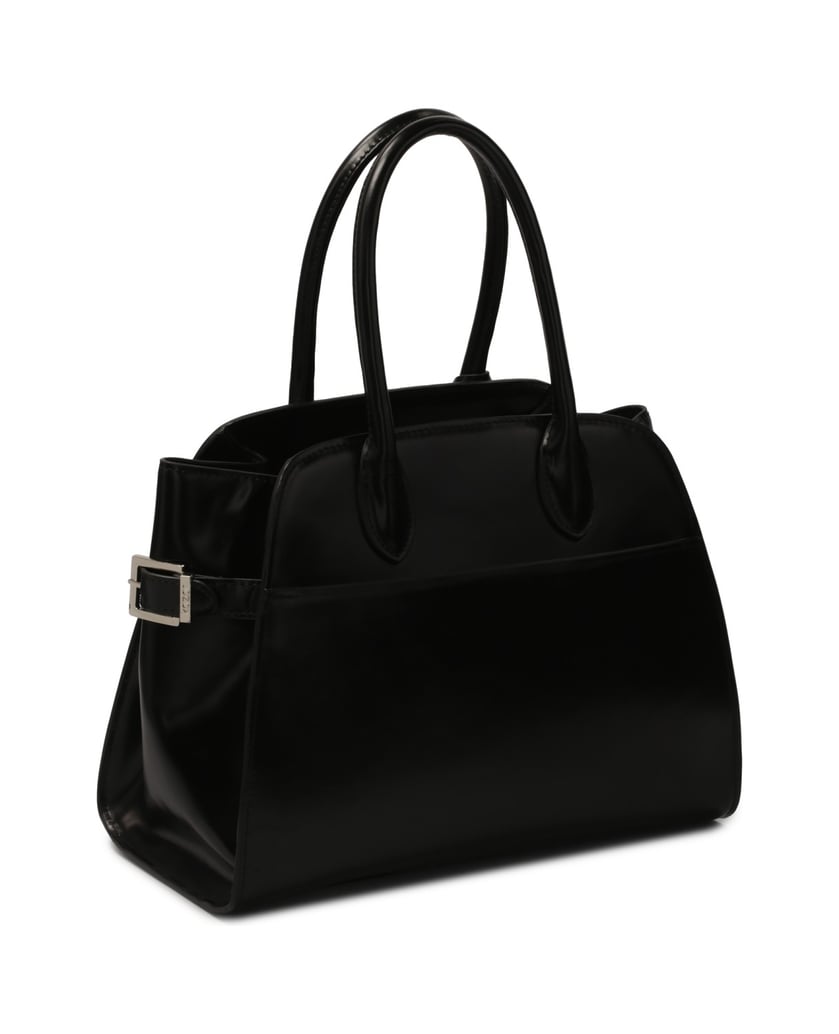 Kazar-Elegant-rigid-handbag-with-handles-čierna