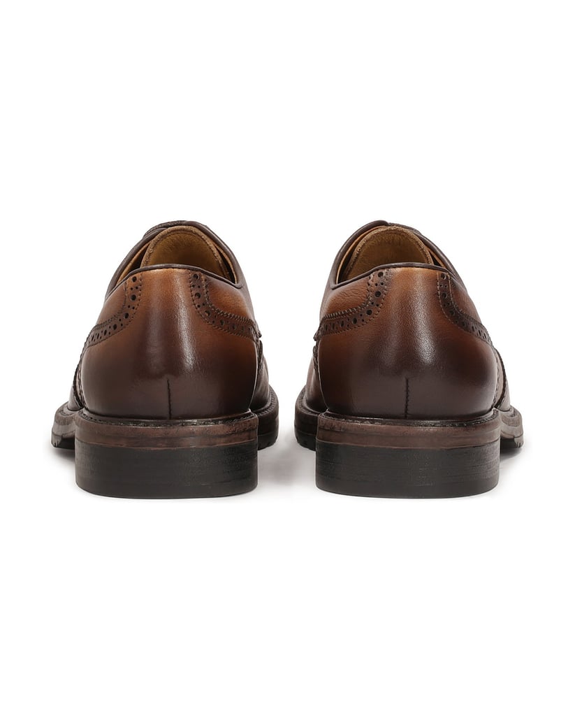 Kazar-Braun-schattierte-Halbschuhe-mit-Rosette