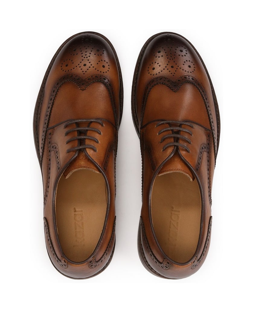 Kazar-Braun-schattierte-Halbschuhe-mit-Rosette