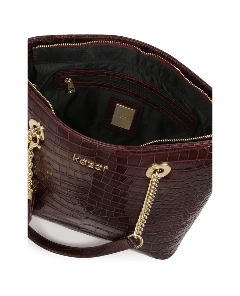 Kazar-Kastanienbraune-Handtasche-aus-glänzende-rot