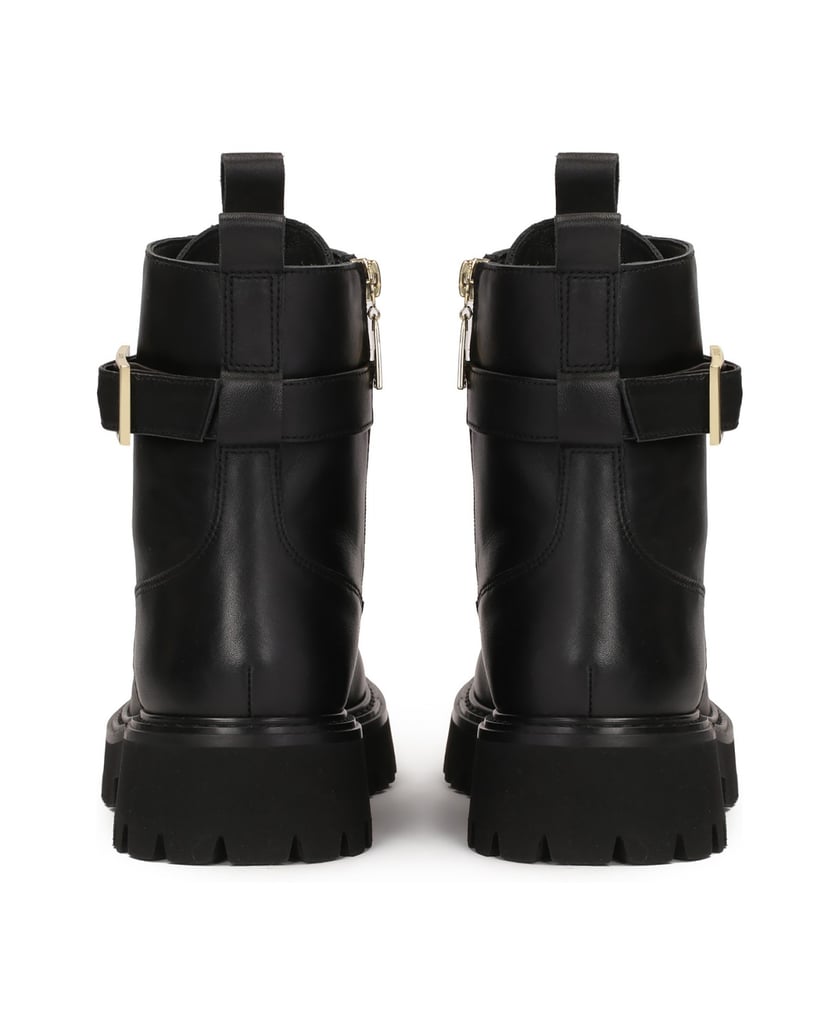 Kazar-Schwarze-Stiefel-mit-Profilsohle-schwarz