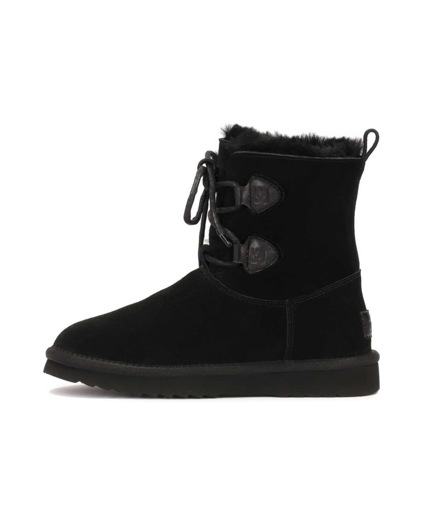 Kazar-Wildleder-Schneestiefel-zum-Schnüren-schwarz