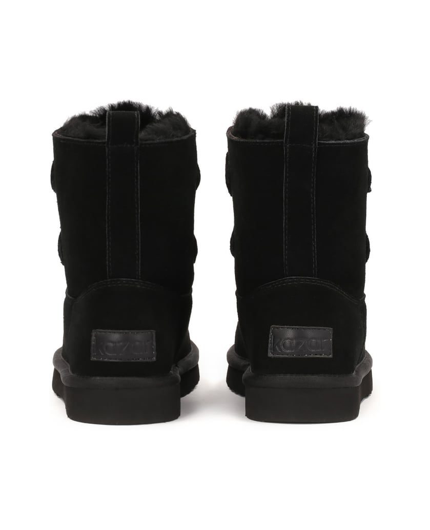 Kazar-Wildleder-Schneestiefel-zum-Schnüren-schwarz