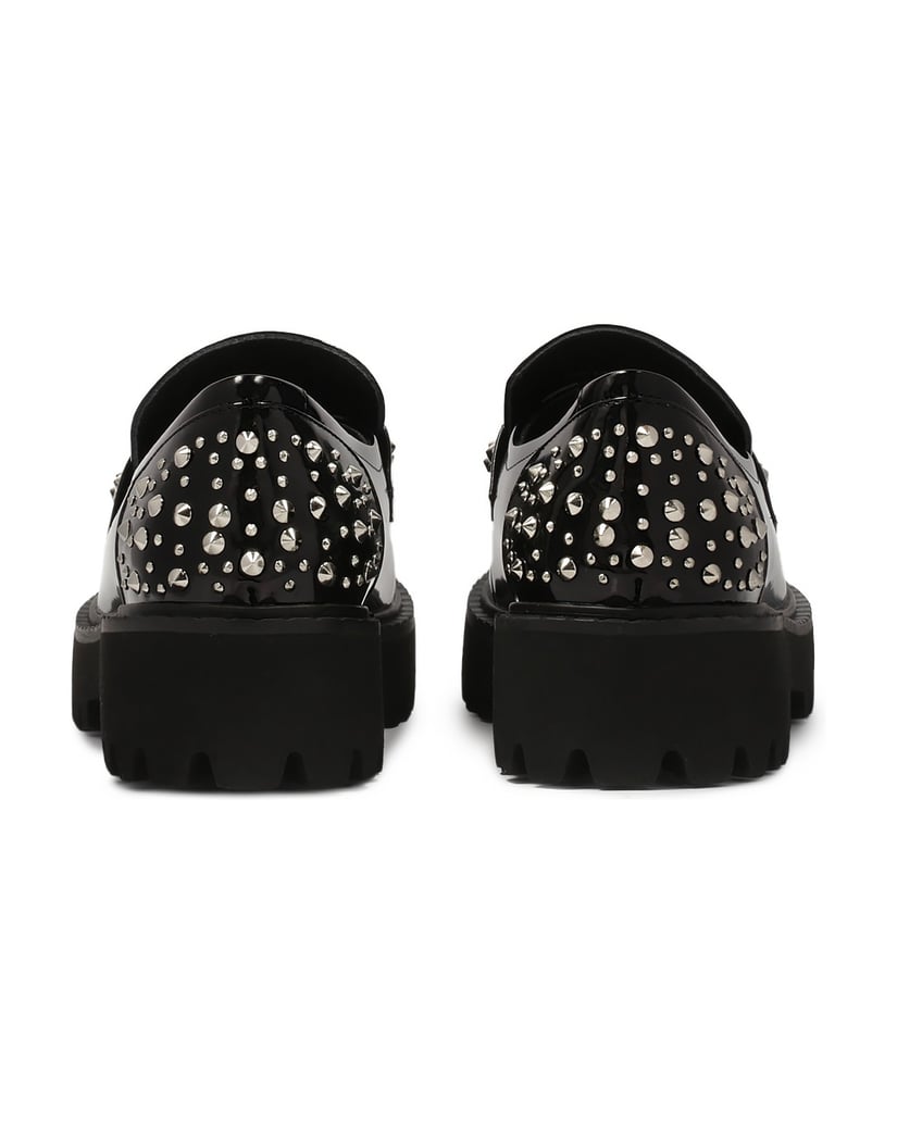 Kazar-Schwarze-Schuhe-mit-Metallnieten-schwarz